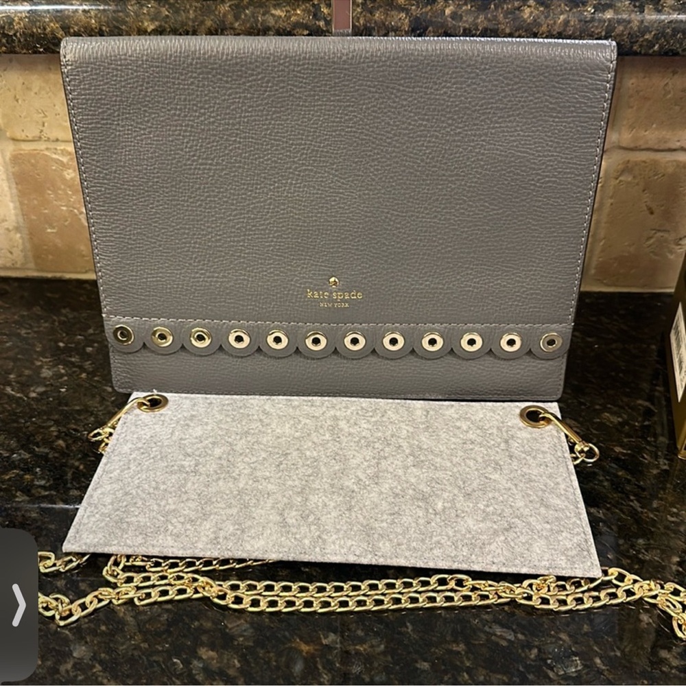 🔥Kate Spade NWOT Large Clutch, insert & chain included, shoulder bag/crossbody - Picture 2 of 11